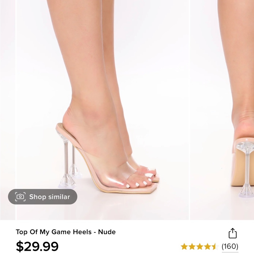 Clear heels